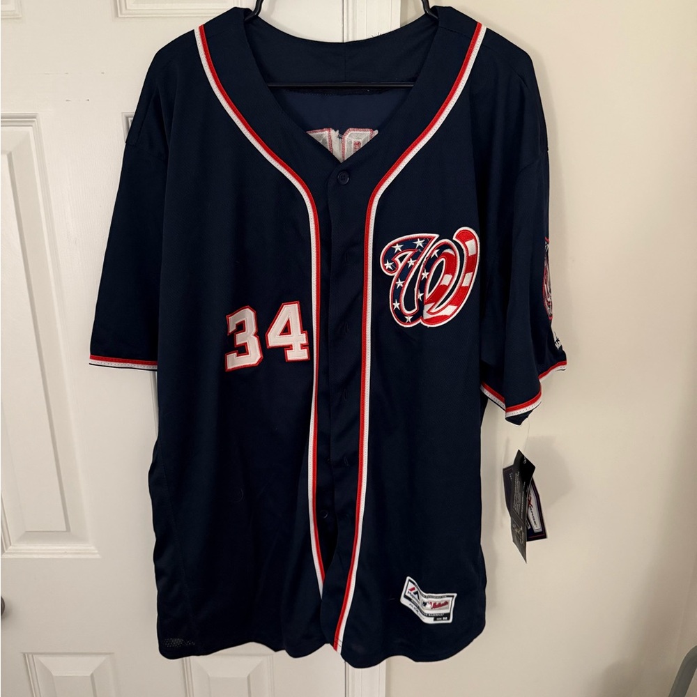 Washington Nationals Bryce Harper American Flag Baseball Jersey